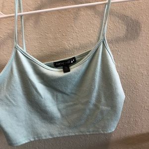 Living doll blue crop top